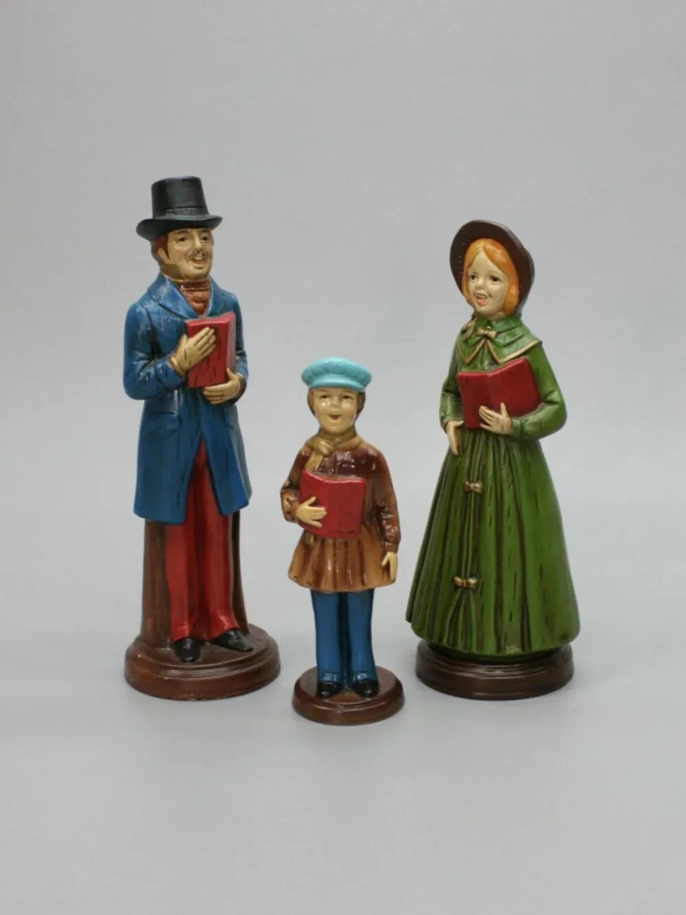 ​Vintage Set 3 Singing Songs Family Carolers Victorian Christmas Figures - Japan